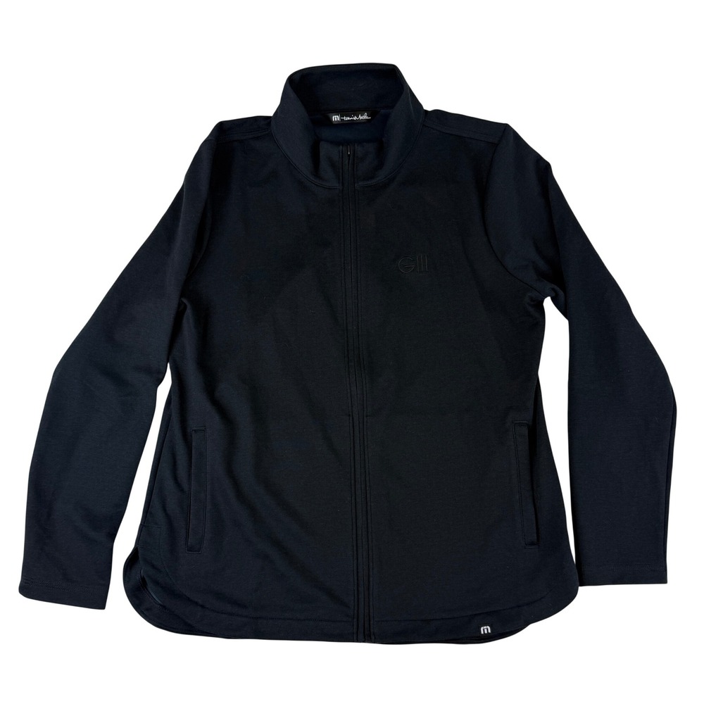 Travis Mathew Coveside Jacket Womens Large Black Full Zip Mock Neck TM1LD001